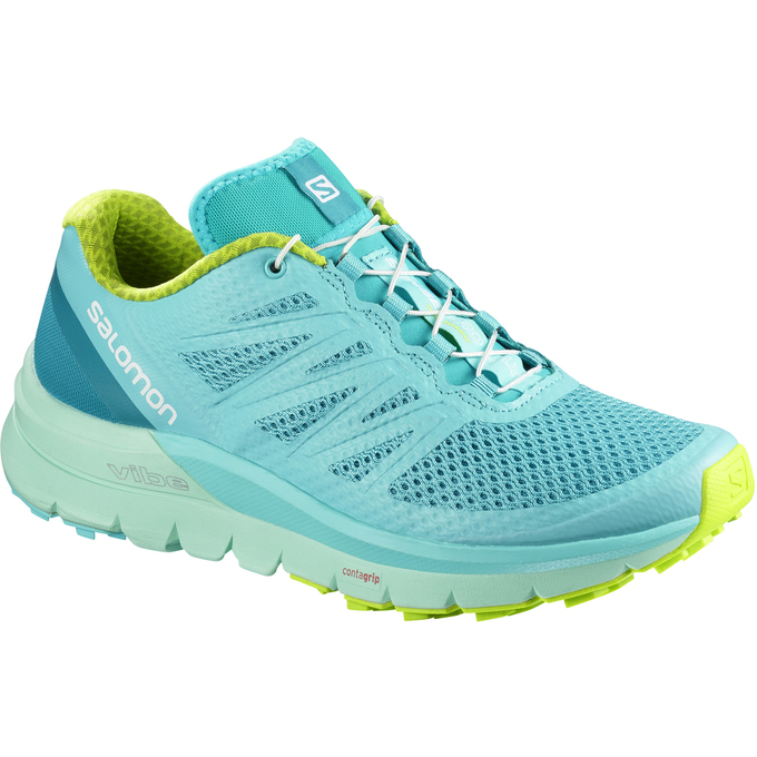 Chaussures De Trail Running Salomon Femme Turquoise Clair - Salomon SENSE PRO MAX W - France (9865-D